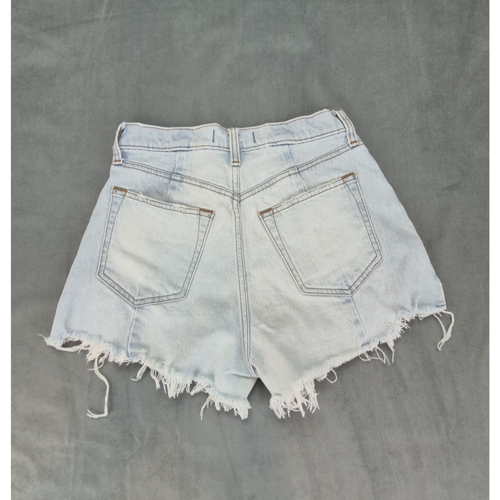 Abercrombie & Fitch The Cutoff Beach Summer Short Women's 25/0 Blue High-Rise - Picture 2 of 6